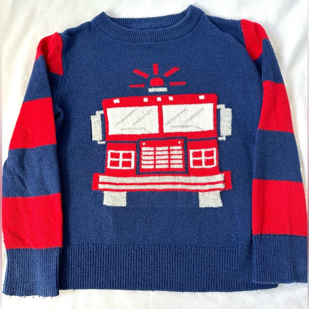 Gap fire truck sweater